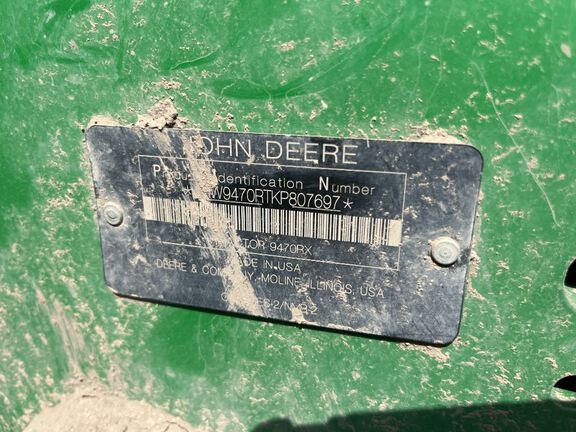 2019 John Deere 9470RX Tractor Rubber Track