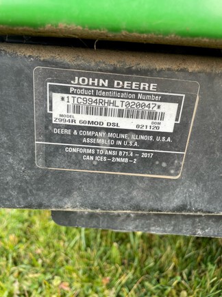 2020 John Deere Z994R Mower/Zero Turn