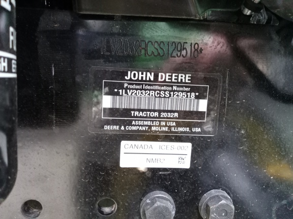 2025 John Deere 2032R Tractor Compact