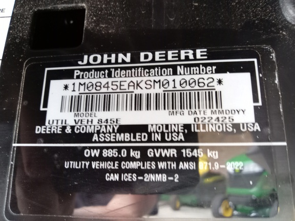 2025 John Deere XUV 845E ATV