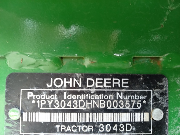 2022 John Deere 3043D Tractor Compact