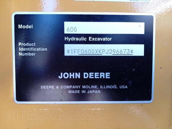 2023 John Deere 60G Excavator Mini
