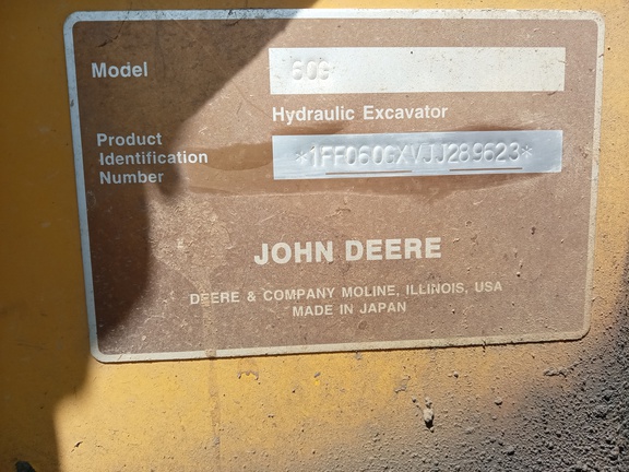 2019 John Deere 60G Excavator Mini