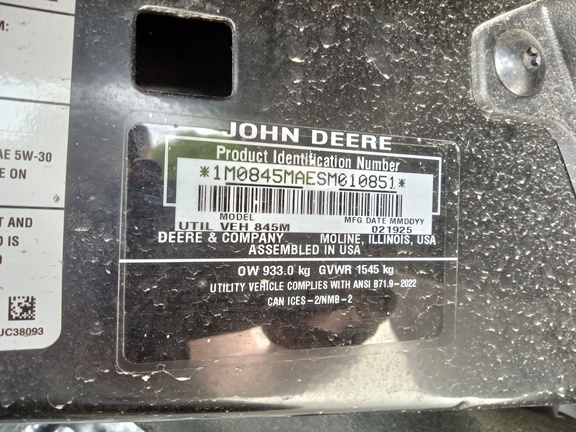 2025 John Deere XUV 845M ATV