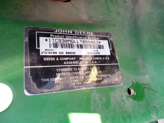 2020 John Deere Z930M Mower/Zero Turn