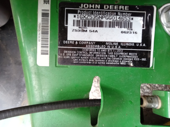 2016 John Deere Z535M Mower/Zero Turn