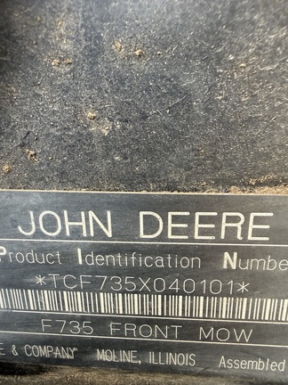 2003 John Deere F735 Mower/Front Deck