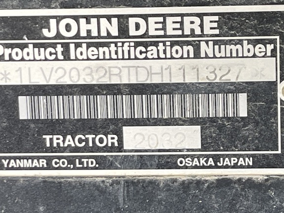 2013 John Deere 2032R Tractor Compact