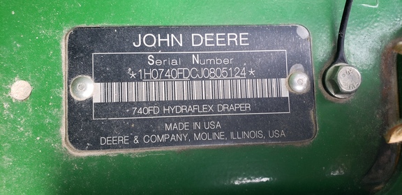 2019 John Deere 740FD Header Combine