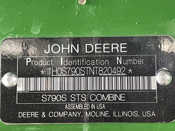 2022 John Deere S790 Combine