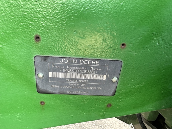 2018 John Deere 8370RT Tractor Rubber Track