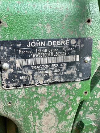 2021 John Deere 8RX 370 Tractor Rubber Track