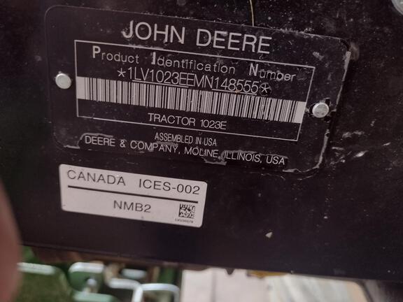 2021 John Deere 1023E Tractor Compact