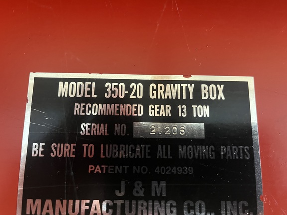 J&M 350-20 Gravity Box