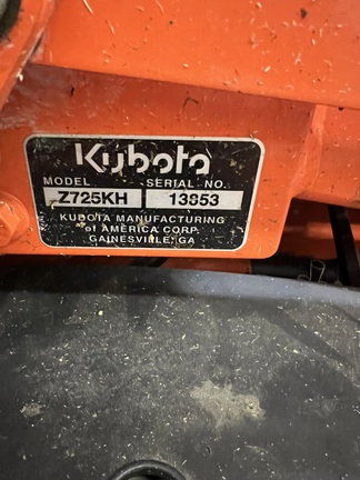 2014 Kubota Z725 Mower/Zero Turn