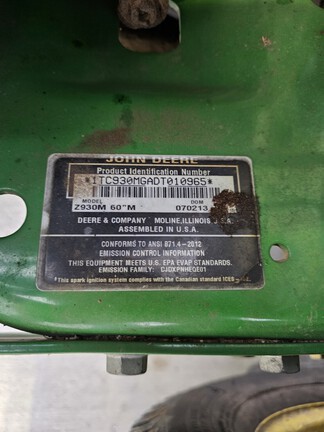 2013 John Deere Z930M Mower/Zero Turn