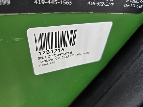 2019 John Deere 1570 Mower/Front Deck