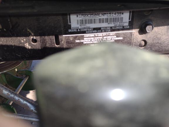 2023 John Deere X350 Garden Tractor