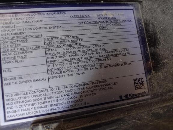 2019 Kawasaki Mule Pro-FXR ATV