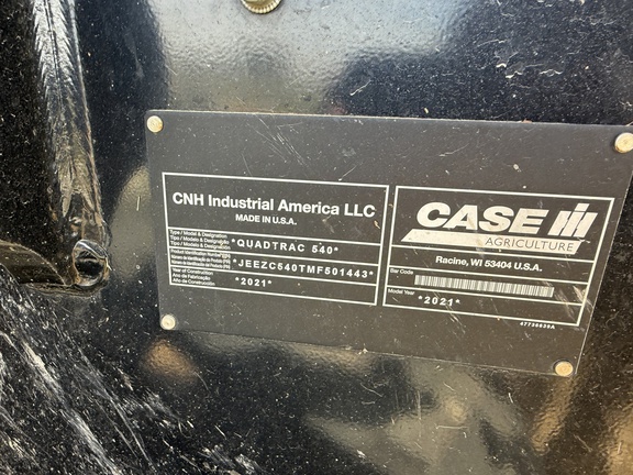 2021 Case IH Steiger 540 AFS Tractor Rubber Track