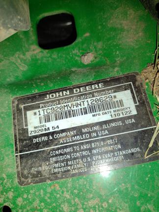 2023 John Deere Z920M Mower/Zero Turn