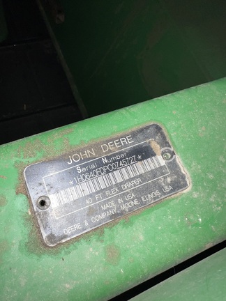 2012 John Deere 640FD Header Combine