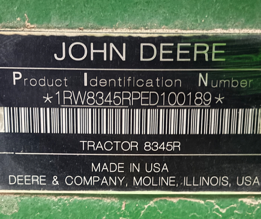2015 John Deere 8345R Tractor