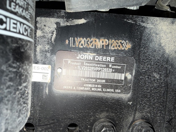 2023 John Deere 2032R Tractor Compact