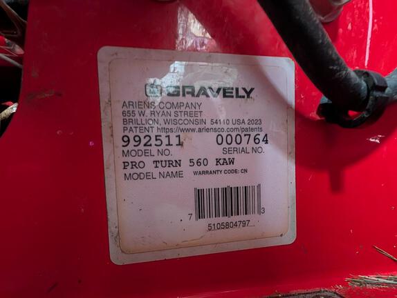 2023 Gravely Pro-Turn 560 Mower/Zero Turn