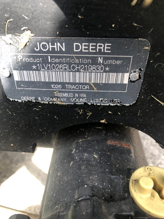 2012 John Deere 1026R Tractor Compact