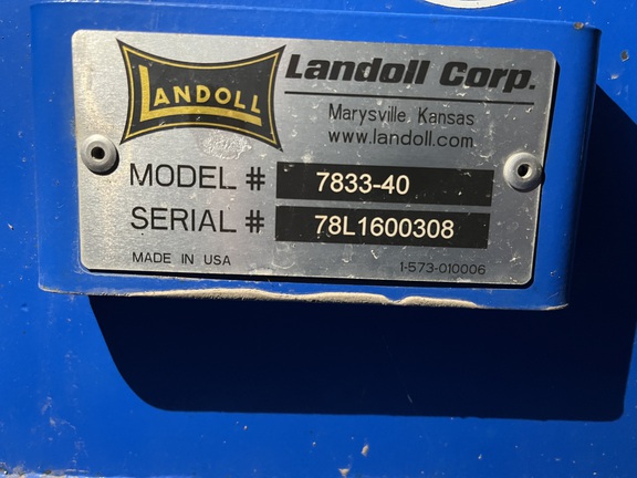 2016 Landoll 7833-40 Disk