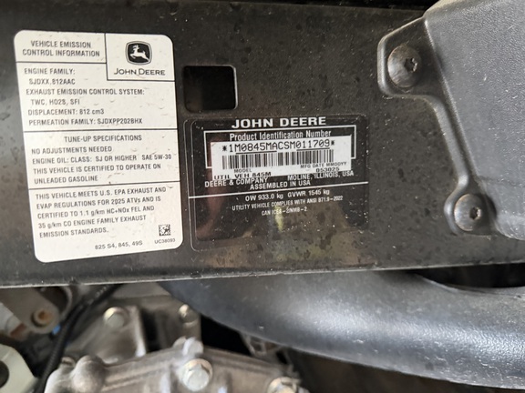 2025 John Deere XUV 845M ATV