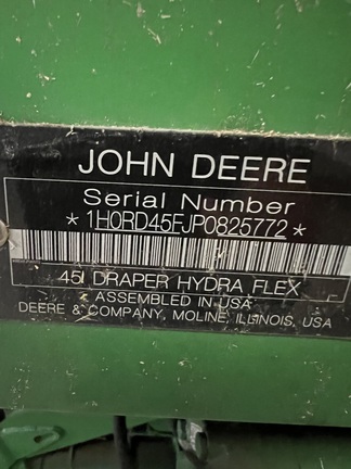 2023 John Deere RD45F Header Combine