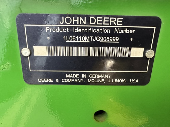 2018 John Deere 6110M Tractor