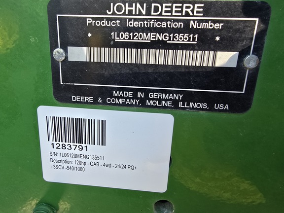 2022 John Deere 6120M Tractor