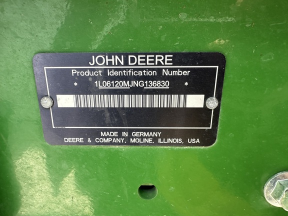 2022 John Deere 6120M Tractor