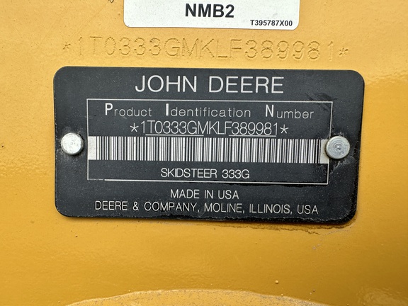 2020 John Deere 333G Compact Track Loader