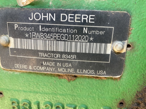 2016 John Deere 8345R Tractor