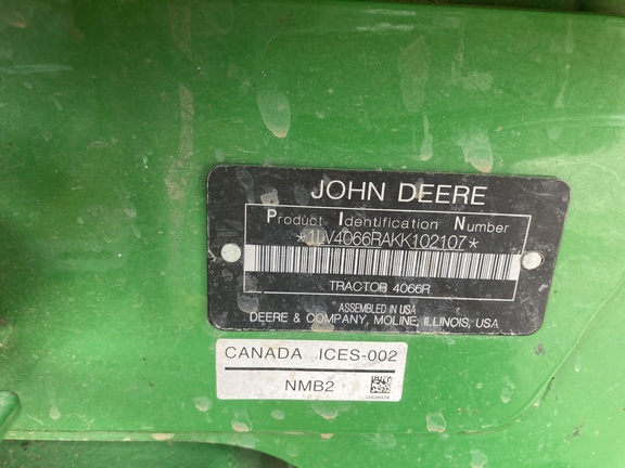 2019 John Deere 4066R Tractor Compact