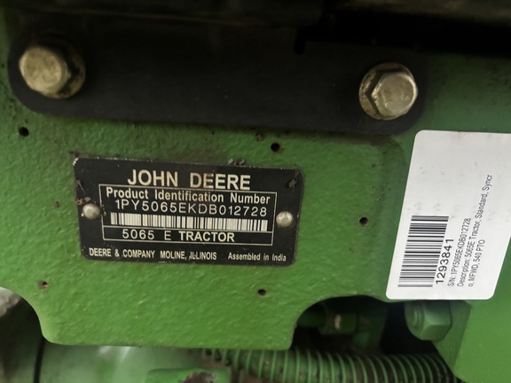 2012 John Deere 5065E Tractor