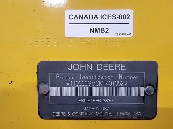 2021 John Deere 333G Compact Track Loader