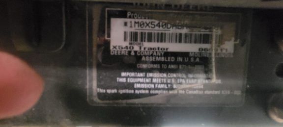 2011 John Deere X540 Garden Tractor