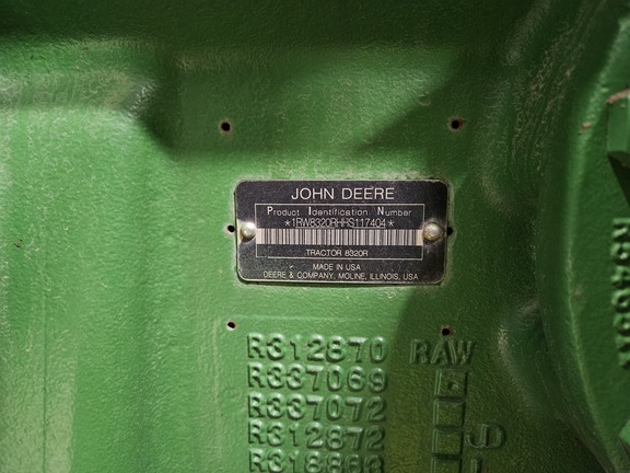 2017 John Deere 8320R Tractor