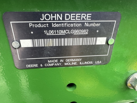 2020 John Deere 6110M Tractor