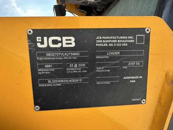 2019 JCB 270T Compact Track Loader