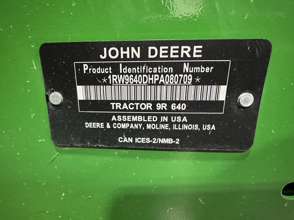 2023 John Deere 9R 640 Tractor 4WD