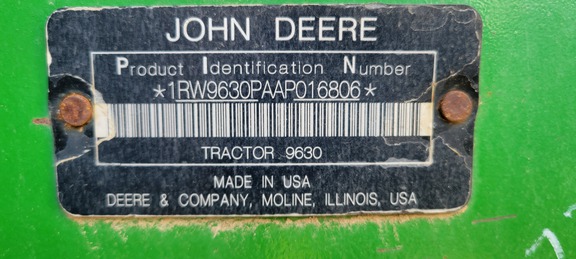 2010 John Deere 9630 Tractor 4WD