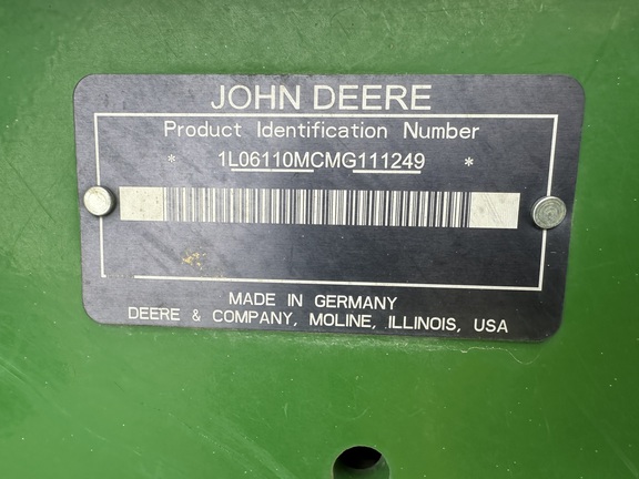 2021 John Deere 6110M Tractor