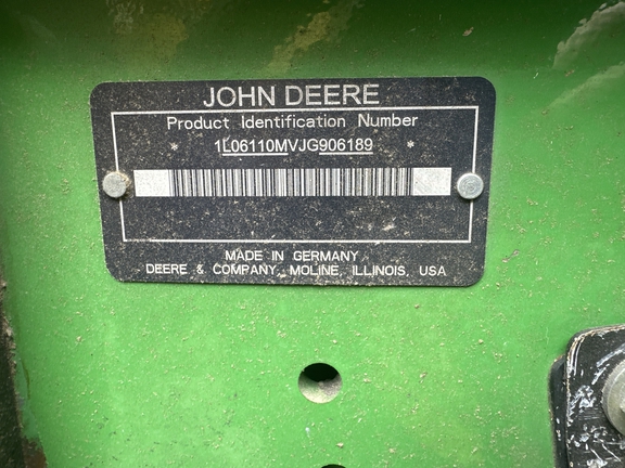 2018 John Deere 6110M Tractor