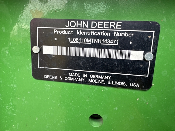 2022 John Deere 6110M Tractor